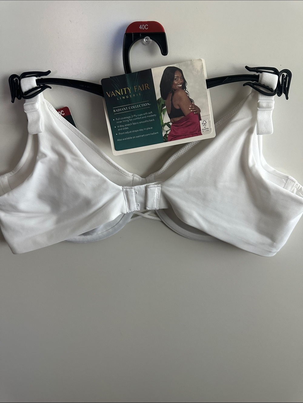 Vanity Fair Radiant Women's Underwire Bra - 2-Ply Back and Side Smoothing 40C - Picture 5 of 13